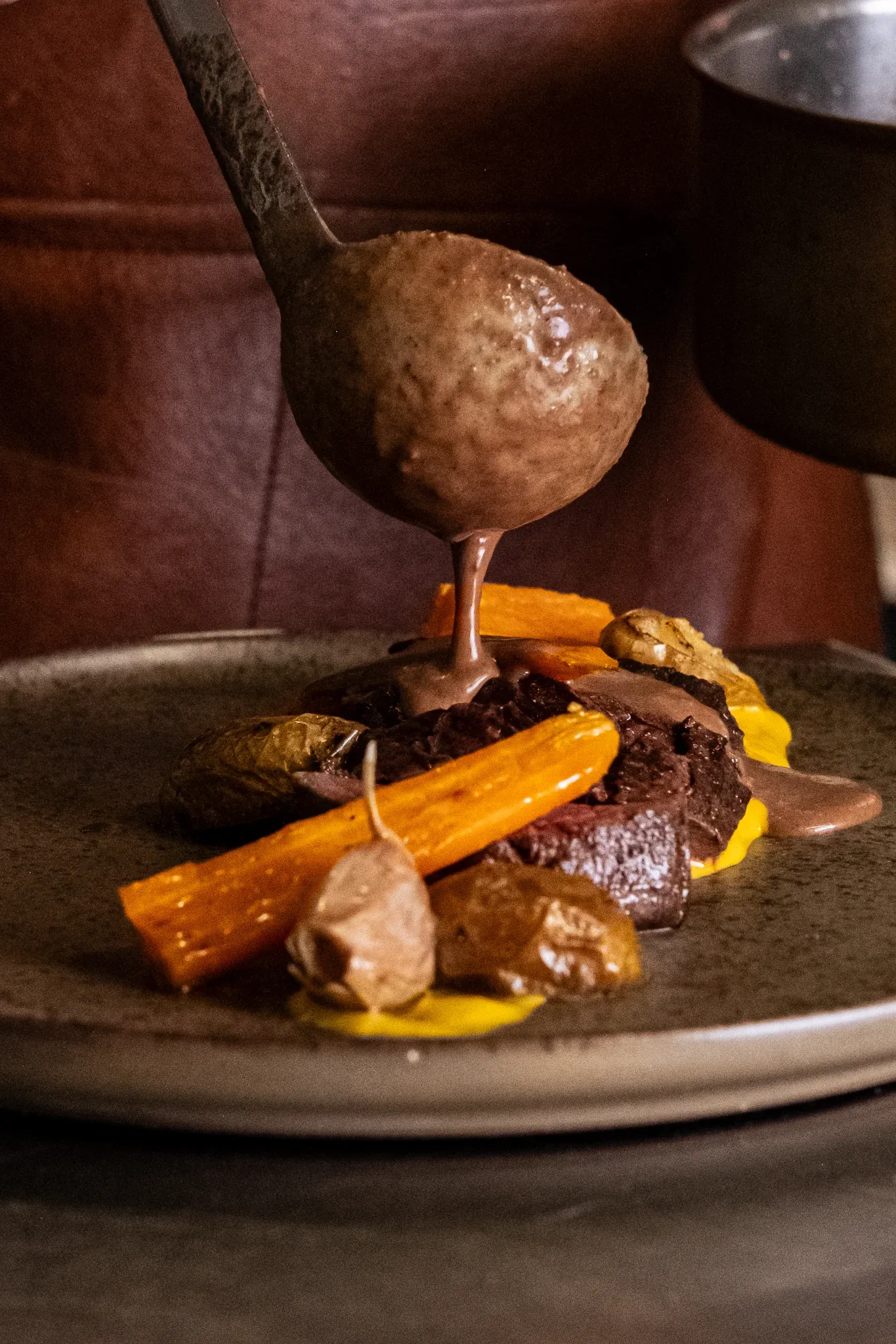 Un plat préparé à l'Auberge de Carluc